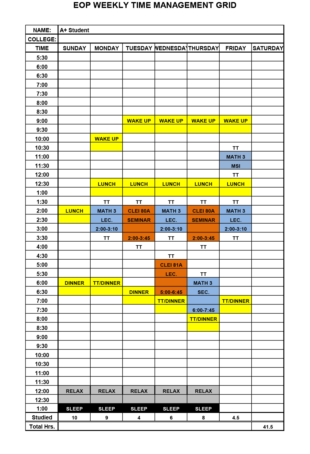 Time Management Step 4